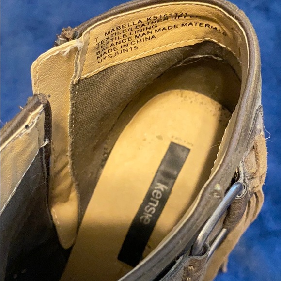 Olive Green Tassel Booties - Picture 4 of 4